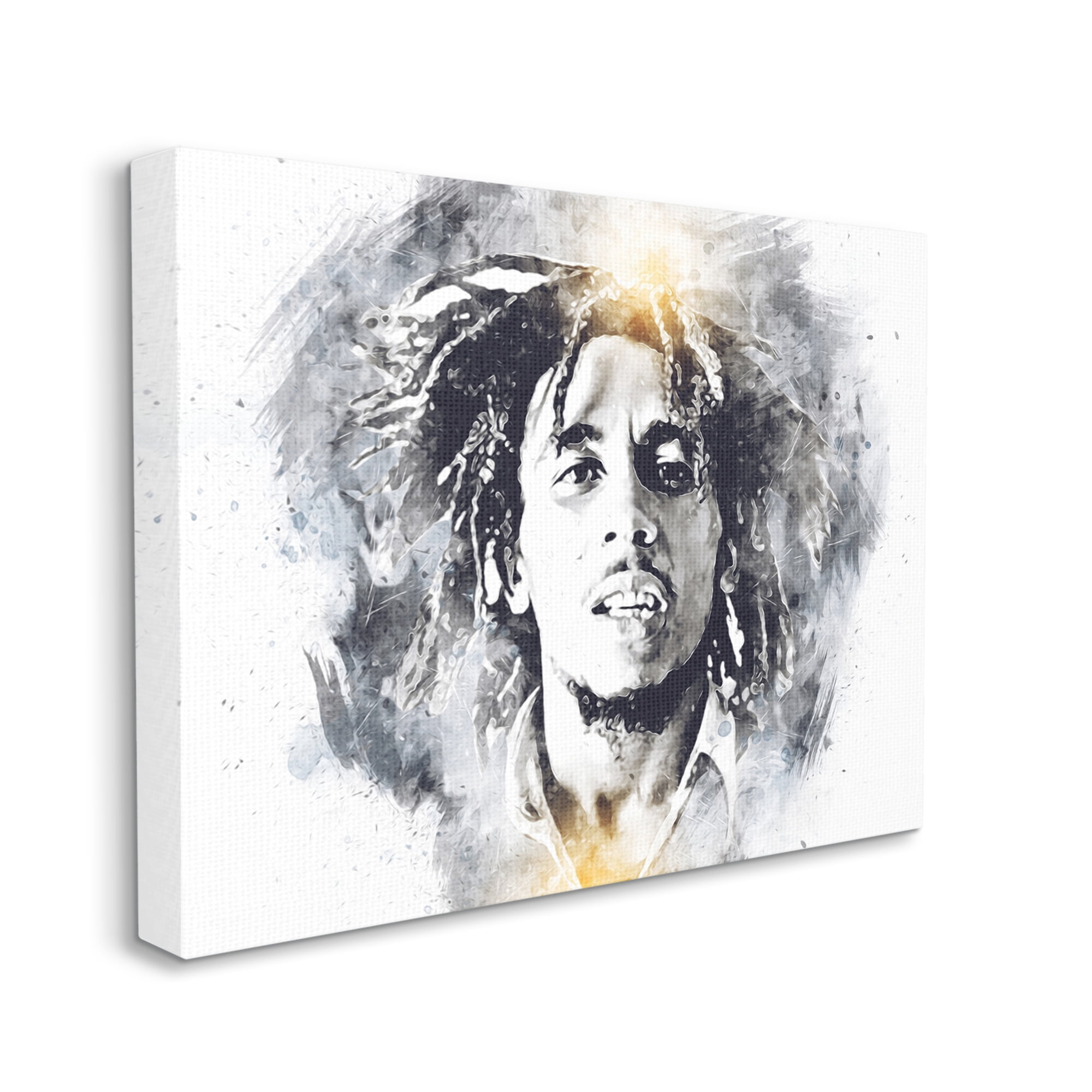 Stupell Industries Bob Marly Modern Portrait Abstract Pattern Yellow Black, 30 x 24, Design by Birch&Ink