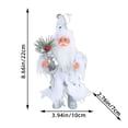 thumbnail image 2 of Santa Figurines Standing Santa Statue Miniature Collection Hanging Santa Pendant for Christmas Tree Fireplace Tabletop Centerpieces, 2 of 3