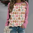 thumbnail image 1 of Aqestyerly Haut de Noël pour Femmes Blouse Imprimée Manches Longues Col Rond Tunique Décontractée, 1 of 3