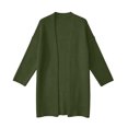 thumbnail image 7 of thefmos Women's Open Front Long Sleeve Knit Cardigan Solid Color Casual Loose Fit Outerwear Trendy Fall Winter Outfit, Army Green XL, 7 of 7
