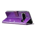 thumbnail image 7 of For Google Pixel 8 Pro Wallet Case Bling Shiny Premium PU Leather with RFID Blocking Card Slots Holder Magnetic Flip Kickstand Shockproof Wrist Strap Cover For Google Pixel 8 Pro, Purple, 7 of 7