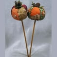 thumbnail image 1 of 2 Pcs, 13" Patchwork Pumpkin Pick Assortment For Seasonal & Home Decor, 1 of 1
