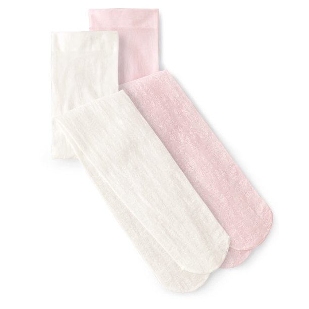 Mallas Gymboree para niñas y niños pequeños de 2 a 3 años, blanco/rosa claro