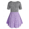 thumbnail image 2 of Talla grande Colorblock Square Ring Sweetheart T Shirt Rosegal Camisetas tallas grandes, 2 of 5