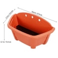thumbnail image 2 of Niceauty Hanging Flowerpot Flowerpot Red Wood-like Plastic 2 Sets Outdoor, 2 of 8