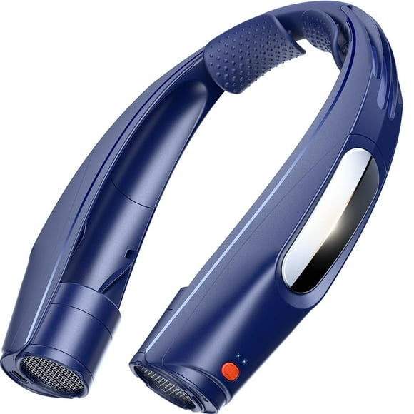 Ventilador de cuello portátil ZEEFO, batería de 6000 mAh, ultrasilencioso, azul