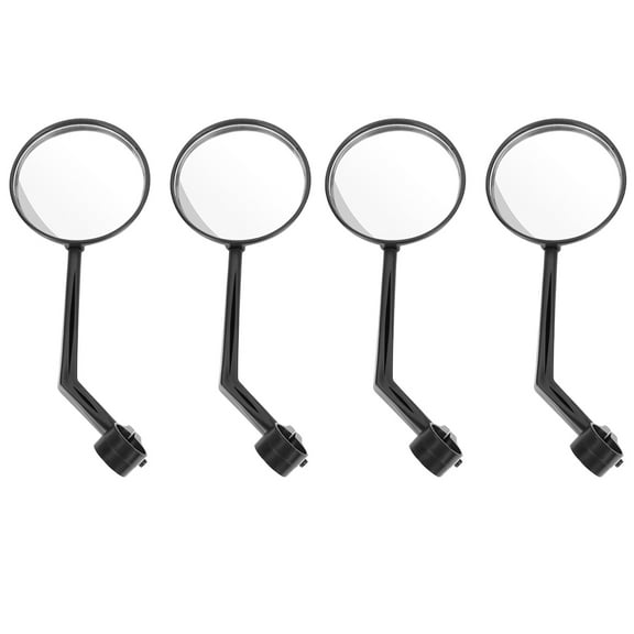 Worgeous  4 Pcs Cycling Rear View Mirror Convex Bike Accessories Black