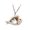 B, variant on Sleeping Angel Stainless Steel Necklace Gifts For Family And Friends, Small And Easy To Wear Without Touching D
