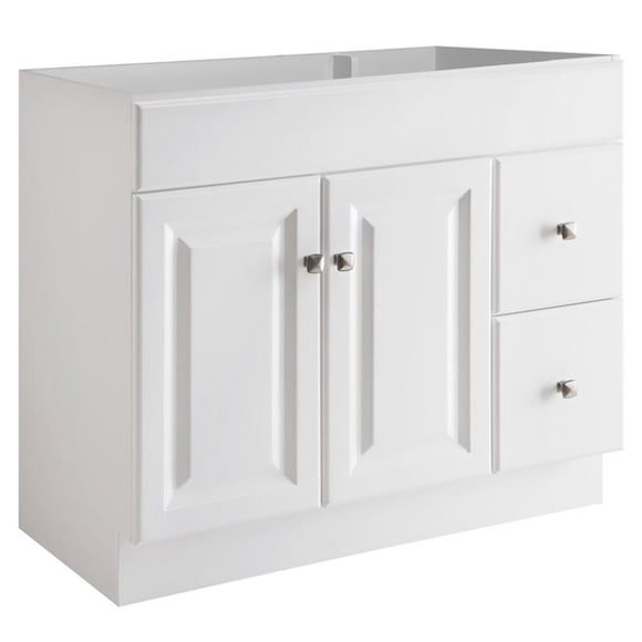 Pemberly Row 36 -" 2-Door Bathroom Wood Vanity Without Top in White