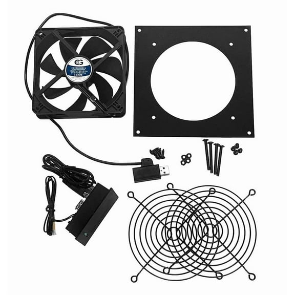 coolerguys Single 120mm USB Fan with Bracket and Preset Thermostat