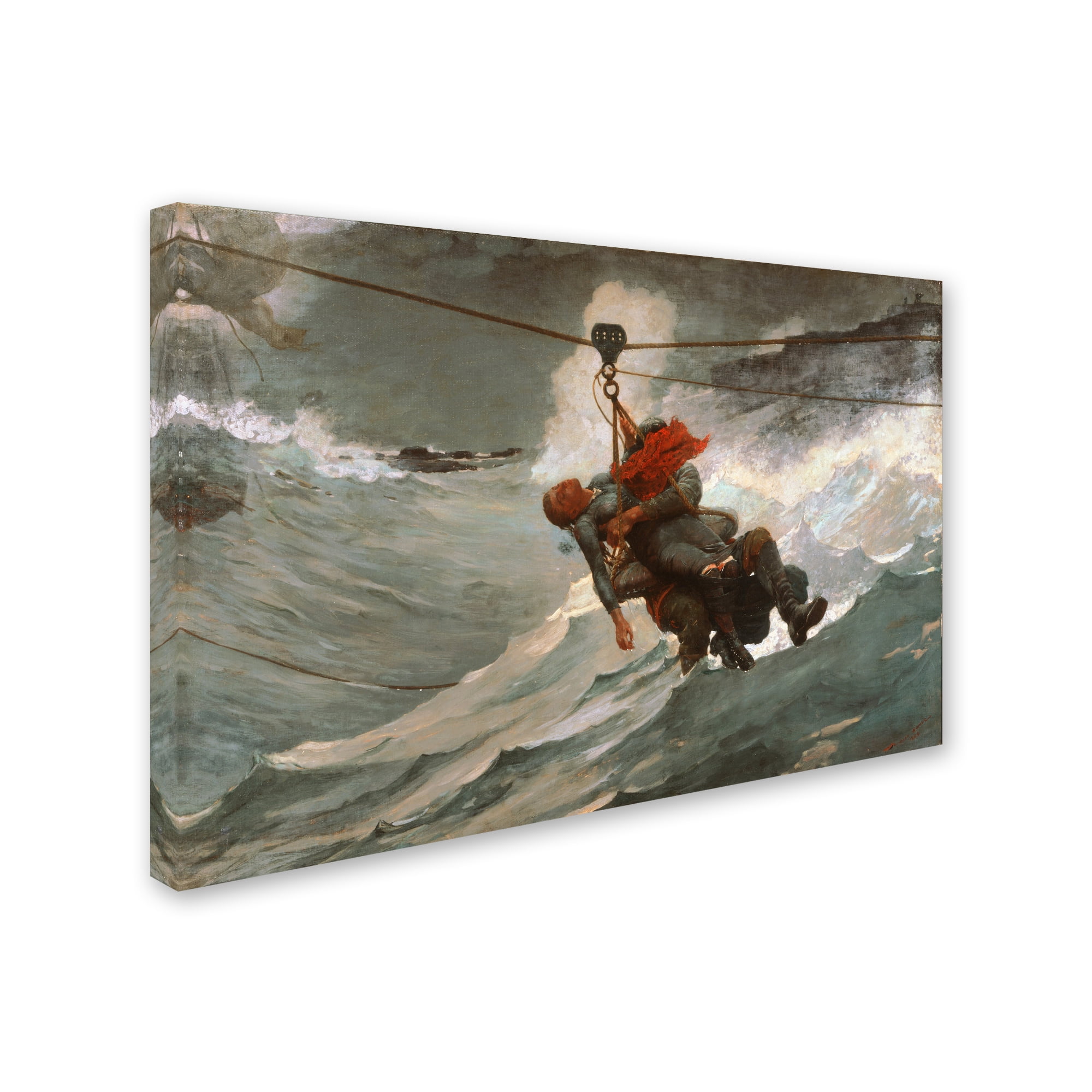 Homer 'The Life Line' Canvas Art