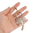 thumbnail image 5 of Ofertas Únicas 1 Pc Charm de Llave Decorativo de Bolso de Palma de Coco con Diamantes Duraderos Tono Dorado, 5 of 5
