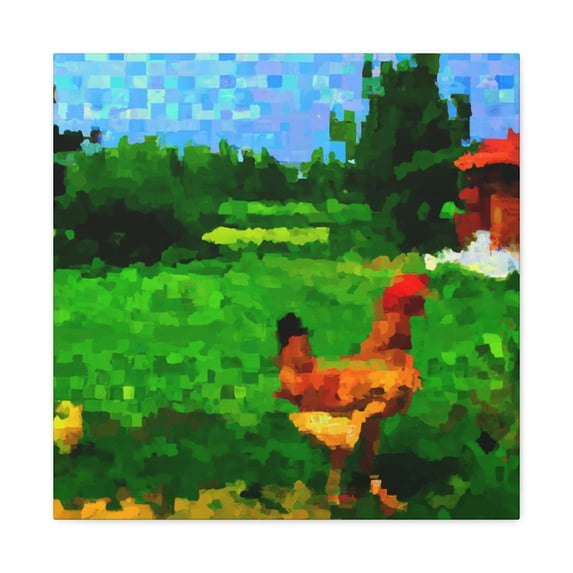 Chicken in the Fields - Canvas