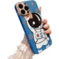 thumbnail image 1 of Compatible con iPhone 13 Pro Max 5g Estuche Astronauta Mujeres Niñas Estuche Cuadrado de Color Sólido Lente de Cámara Protección Completa Silicona Suave Planeta Ca, 1 of 5