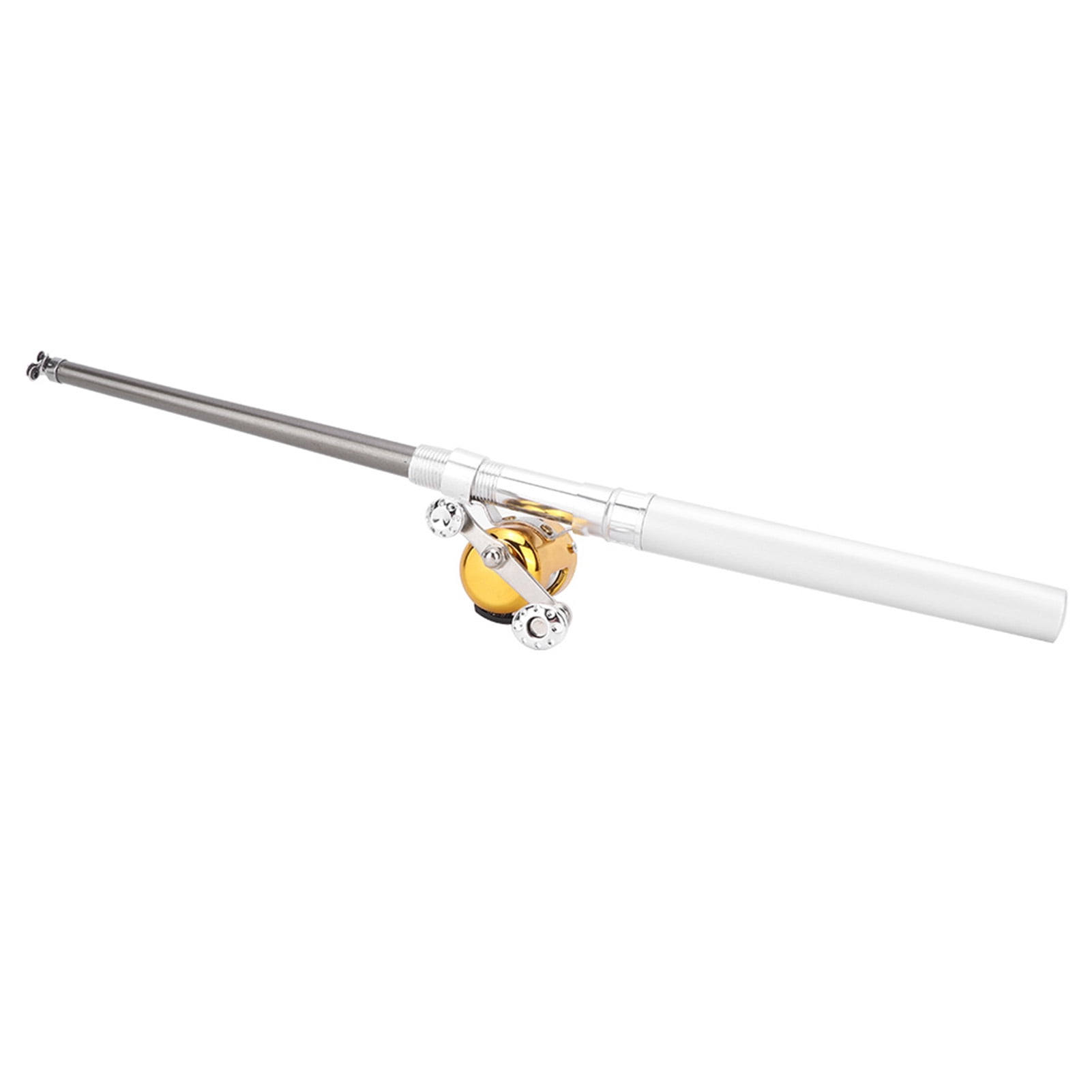 Fishing Rod Reel Combo Set, Mini Ice Telescopic Fishing Rod and Reel Combos Aluminum Alloy Fishing Reel Fishing Gear Pen type Reel Accessories
