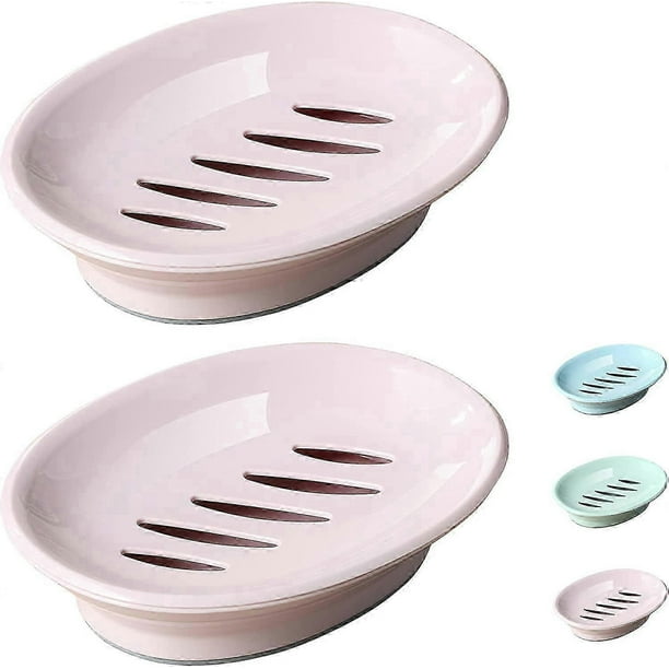 Soap Dish, Plastic Soap Dishes, Non Slip Draining Soap Box, Soap Bar Holder Shower with Drip Tray, Easy Cleaning Soap Saver, Used In Kitchens, Bathroo