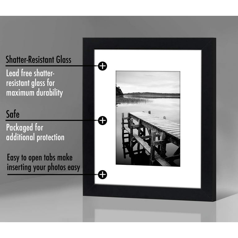 Americanflat 8x10 Picture Frame with Mat for 5x7, Black, 4 Pack - ShopStyle