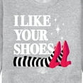 thumbnail image 3 of The Wizard of Oz - I Like Your Shoes Ruby Slippers - Men's Crew Neck Fleece Pullover, 3 of 5