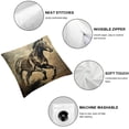 thumbnail image 4 of BANET Horse Pillowcase Pillow Cover Square Pillow Case Home Decorative Sofa Bedroom Livingroom 20x20in, 4 of 5