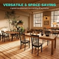thumbnail image 6 of Set of 4 Farmhouse Upholstered Wooden Dining Chairs with Rubber Wood Frame, Black and Gray, 6 of 9