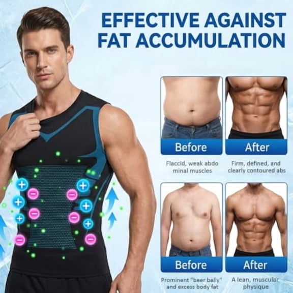 Inglocry Compression Shirt Men Slimming Body Shaper Vest Crewneck Workout Shirts Tummy Control Undershirts 2026 Black 2XL