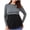 Gray, variant on Women Long Sleeve Maternity Shirts Summer Colorblock Round Neck Nursing Tops Loose Fit Comfy Pregnancy Clothes for Breastfeeding