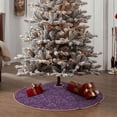 thumbnail image 6 of Balery Retro Florals Purple Printed Christmas Tree Skirt , Merry Christmas Party Christmas Tree Decoration,Adjustable Tree Skirt-30", 6 of 8