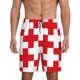 thumbnail image 1 of Fotbe Red Cross 1 Pantalones Cortos de Pijama para Hombre, Ropa de Dormir, Pantalones de Pijama Cortos para Hombre-Small, 1 of 6