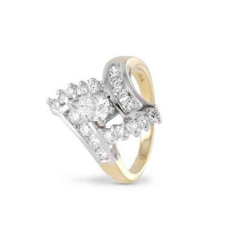 Foreli 1.15CTW Diamond 14K Yellow Gold Ring 5.5