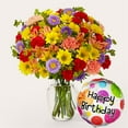 thumbnail image 3 of LoLa's Flowers Boutique Kaleidoscope Bouquet with Birthday Balloon - Exquisite, 3 of 4