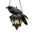 thumbnail image 2 of Gothic Home Decor Crow Light, Raven Gothic on Lantern 2D Acrylic Suncatcher, Ornament â Stained Glass Halloween Crow on Lamp, Halloween Decor for Dark Academia Home, 2 of 4