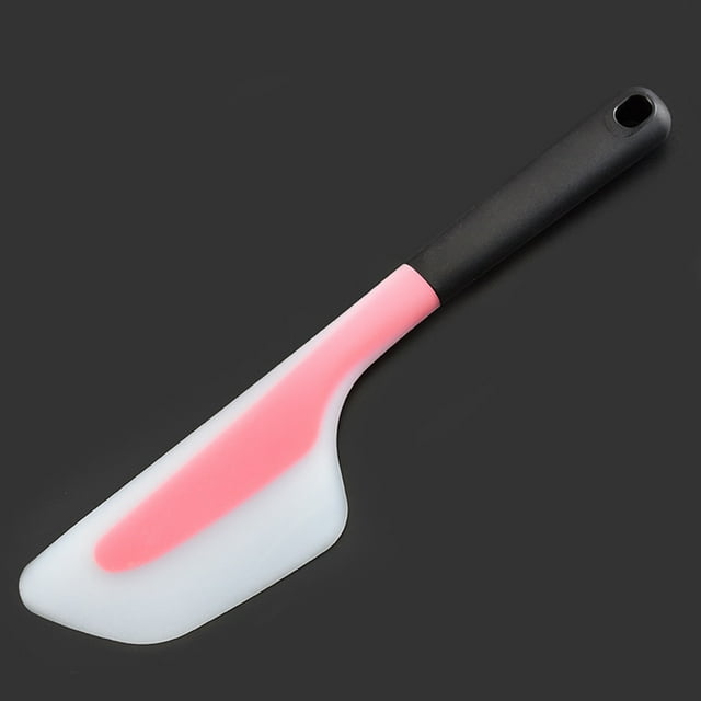Bakeware Delicate Large Silicone Scraper for Baking - Translucent Red Spatula for Butter Mixing and Cake Preparation