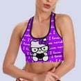 thumbnail image 6 of Hello Kitty Women's Sports Bras Fitness Workout Crop Tank Top Padded Yoga Top, 6 of 7