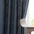 thumbnail image 5 of Ballpoint Blue (Dark Denim Blue) Belgian Heavy Faux Linen Curtain (1 Panel), 50W X 96L, 5 of 8
