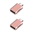 thumbnail image 1 of ZLight Type C to USB 3.0 Adapter Fast Charger Universal Alloy Multi-purpose High Efficient Card Reader Converter for Phone PC Rose Gold 2Set, 1 of 6