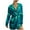 Green, variant on Oplxuo Women's Sexy Faux Wrap V Neck Collar Long Sleeve Mini Shirt Dress Casual Loose Blouses