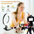 thumbnail image 1 of Mistaha 6.3 Inch 2700K-5500K Selfie Ring Video Light with Clamp Mount Tabletop Tripod 3 Dimmable, 1 of 8