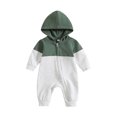 thumbnail image 2 of Baby Boys Clothes 3M 6M 12M 18M Hooded Rompers Toddler Newborn Winter Clothing Long Sleeve Zipper Sweatshirts Jumpsuits, 2 of 8