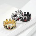 thumbnail image 2 of Anillo de Corona de Caballero y Rey para Hombre y Niño, Cruz Religiosa, Anillos Gruesos de Acero Inoxidable, Anillos Cristianos Vintage, Alianza de Boda, Plata, Oro Negro, 2 of 3