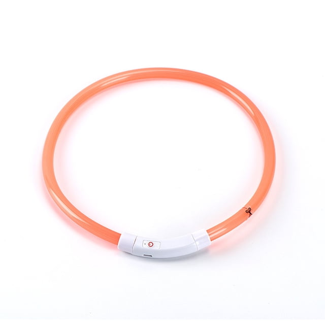 LED Dog Collar USB Rechargeable Flash Dog Necklace Light PVC Pet Safety Collar for Large Medium Small Dogs