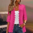 thumbnail image 2 of Wang6 Cardigan Sweaters for Women Causal Open Front Long Sleeve Lightweight Knit Sweater Trendy Fall V Neck Lace Knitted Tops Outerwear RD1 M, 2 of 6
