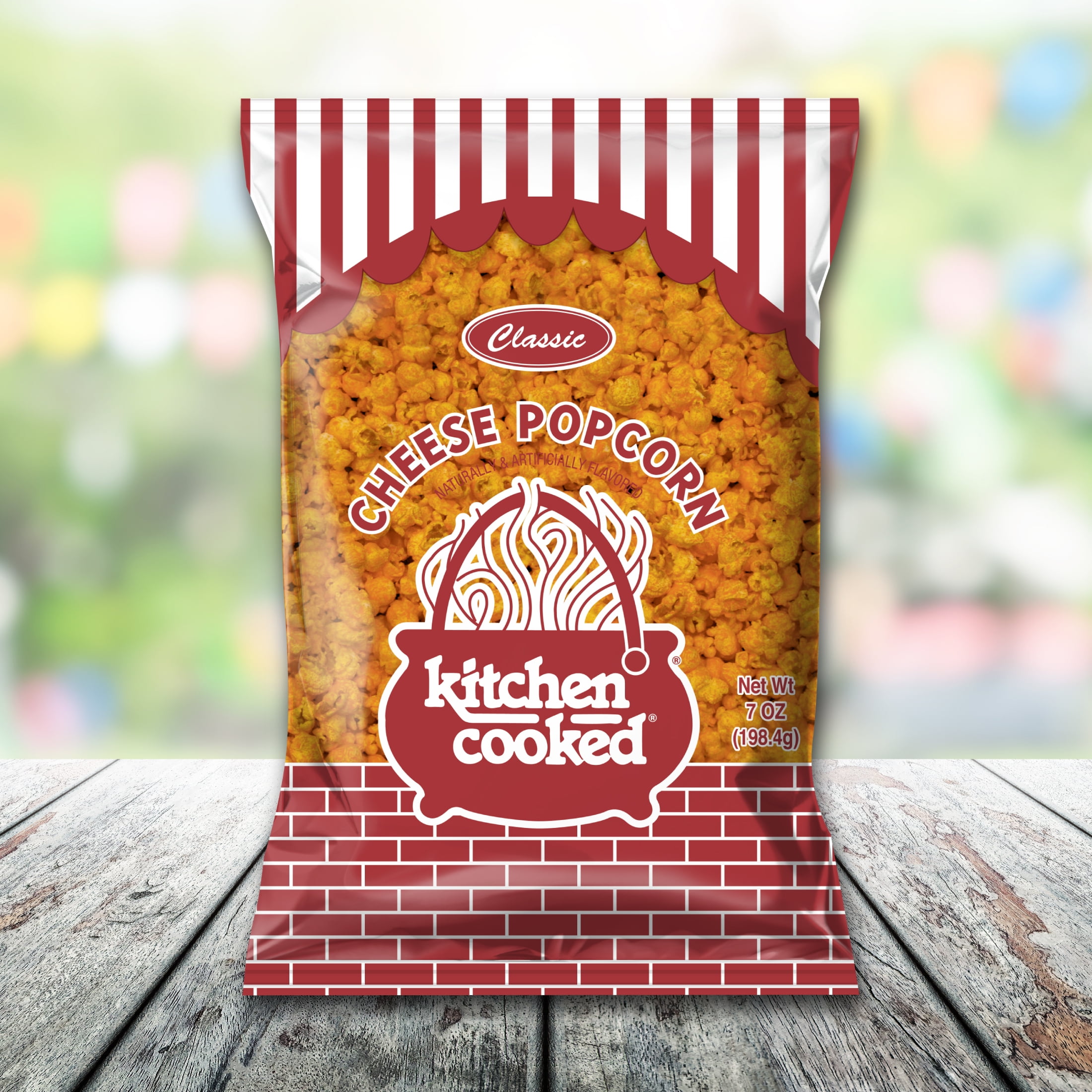 Kitchen Cooked Classic Cheese Popcorn, Gluten-Free, 7 oz Bag