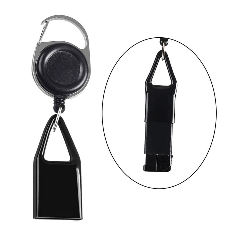 2x Lighter Case with Safety Clip, Retractable Keychain Case, Lighter  Protective Case, Accessory for Elet - Black, Multi 
