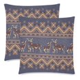 thumbnail image 2 of MKHERT Brown Pattern Throw Pillowcase Pillow Cover Cushion Couver 18x18 inch, Set of 2, 2 of 3