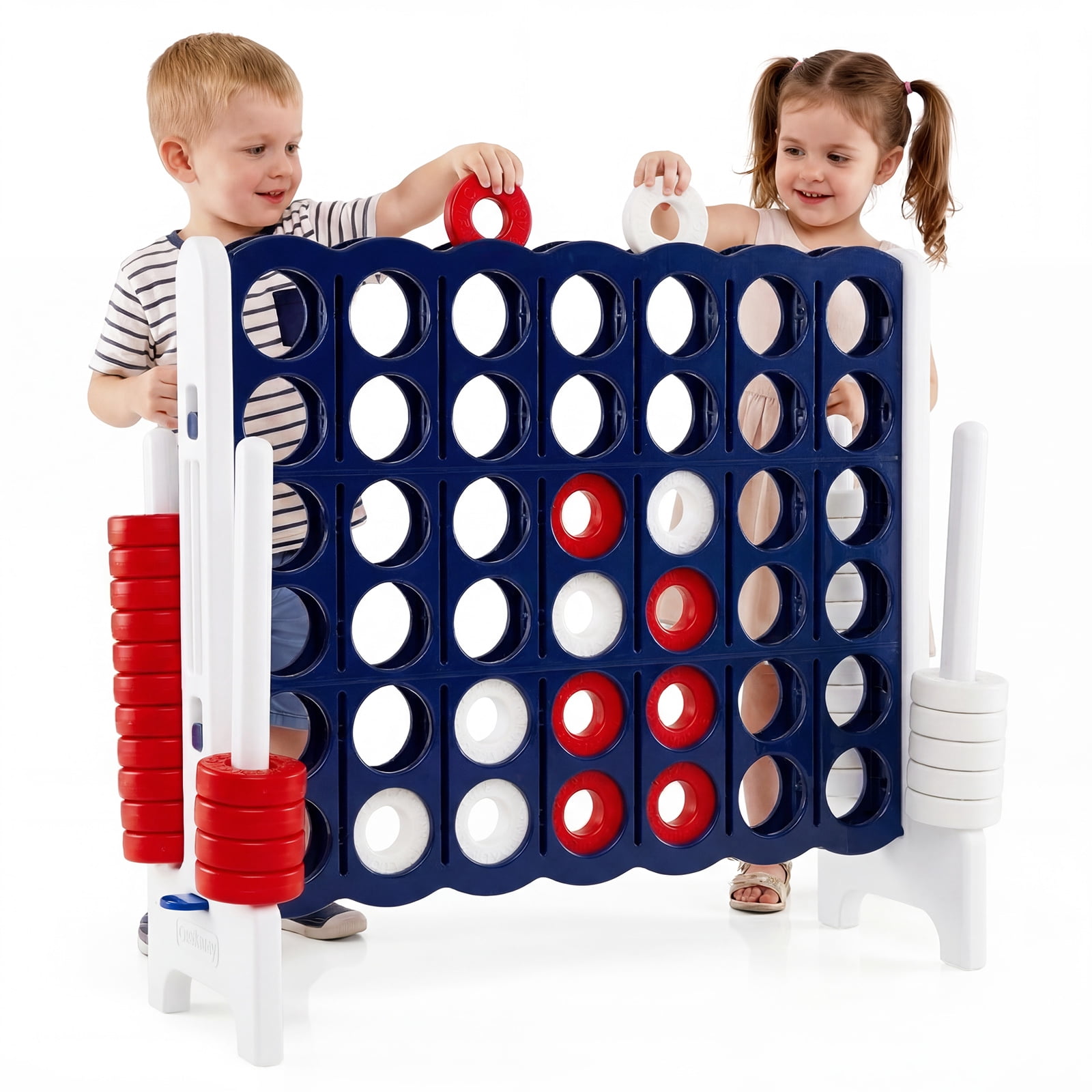Costway Jumbo 4-to-Score Giant Game Set, Indoor Outdoor Fun, 3.5