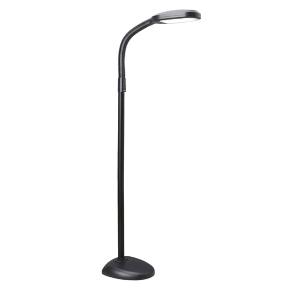 Verilux SmartLight Lampe de Sol Moderne à Spectre Complet LED avec Luminosité Réglable, Col de Cygne Flexible et Contrôles Faciles - Réduit la Fatigue Oculaire
