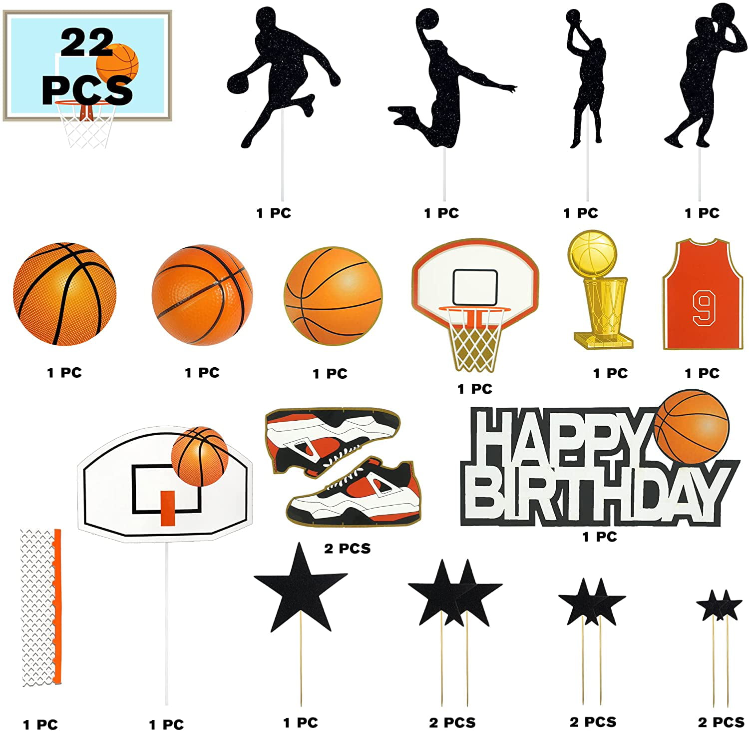 Basketball Birthday Treat Bags Basketball Birthday Basketball Birthday Stickers Sheet of 12 or 24 Sports Birthday Favor Stickers 