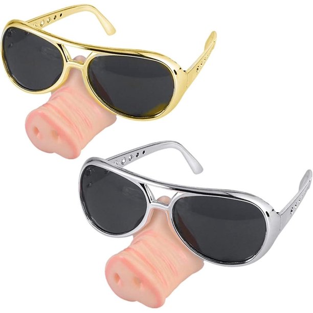 2 uds gafas de nariz de cerdo máscara fiesta de Halloween divertidas gafas de Cosplay accesorios novedad máscaras de nariz de cerdo