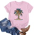 thumbnail image 4 of Blusas de Manga Corta para las Mujeres Divertida Impresión Cuello Redondo Camiseta Vintage, Blusas de Primavera para las Mujeres, 4 of 6