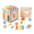 thumbnail image 1 of figatia Activity Cube Montessori Toy Girls Boys 6-12 Months Object Permanence Box Gift for Babies Children Drop Box Learning Cube Toy, 1 of 9